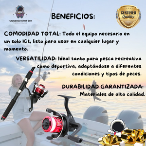 🎣🌊 ¡Atrapa tu próxima gran aventura con nuestra caña de pescar telescópica portátil! 🌊🎣