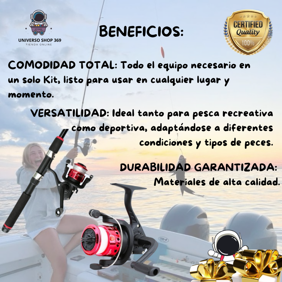 🎣🌊 ¡Atrapa tu próxima gran aventura con nuestra caña de pescar telescópica portátil! 🌊🎣