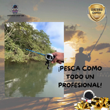 🎣🌊 ¡Atrapa tu próxima gran aventura con nuestra caña de pescar telescópica portátil! 🌊🎣