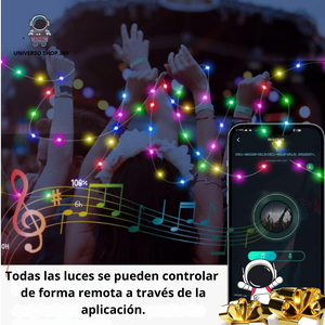 🌲LUCES NAVIDEÑAS LED RGB SMART 🌲CON BLUETOOTH - A PRUEBA DE AGUA 🌲